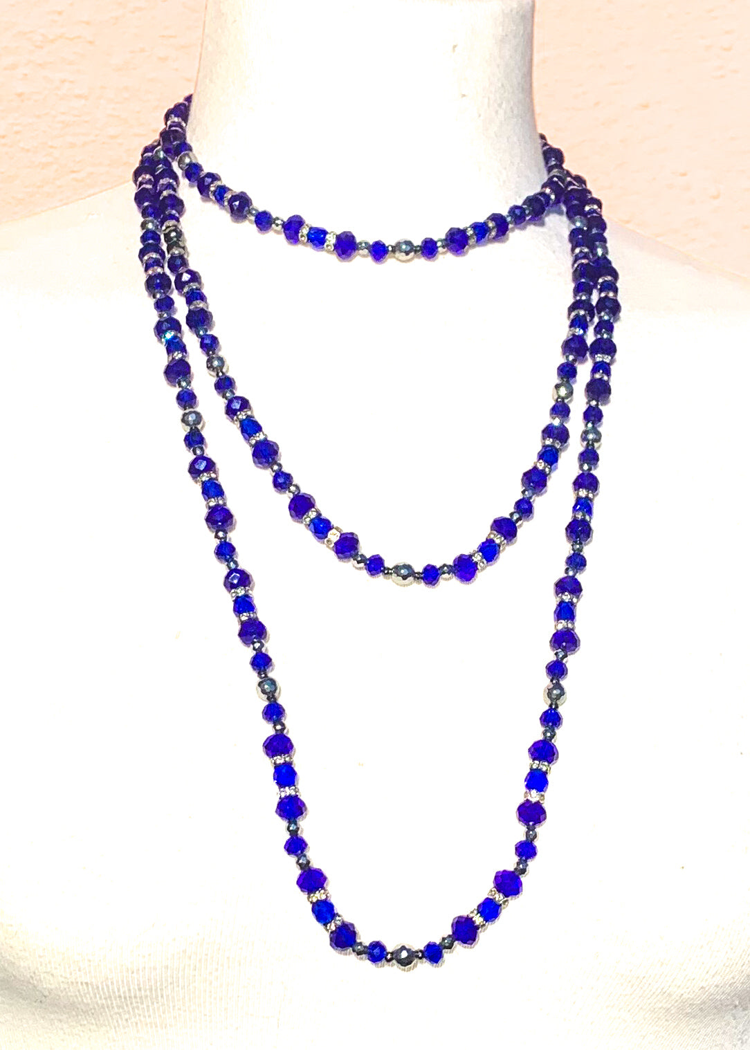 Princess | Dark Blue Sapphire Necklace (Extra Long)