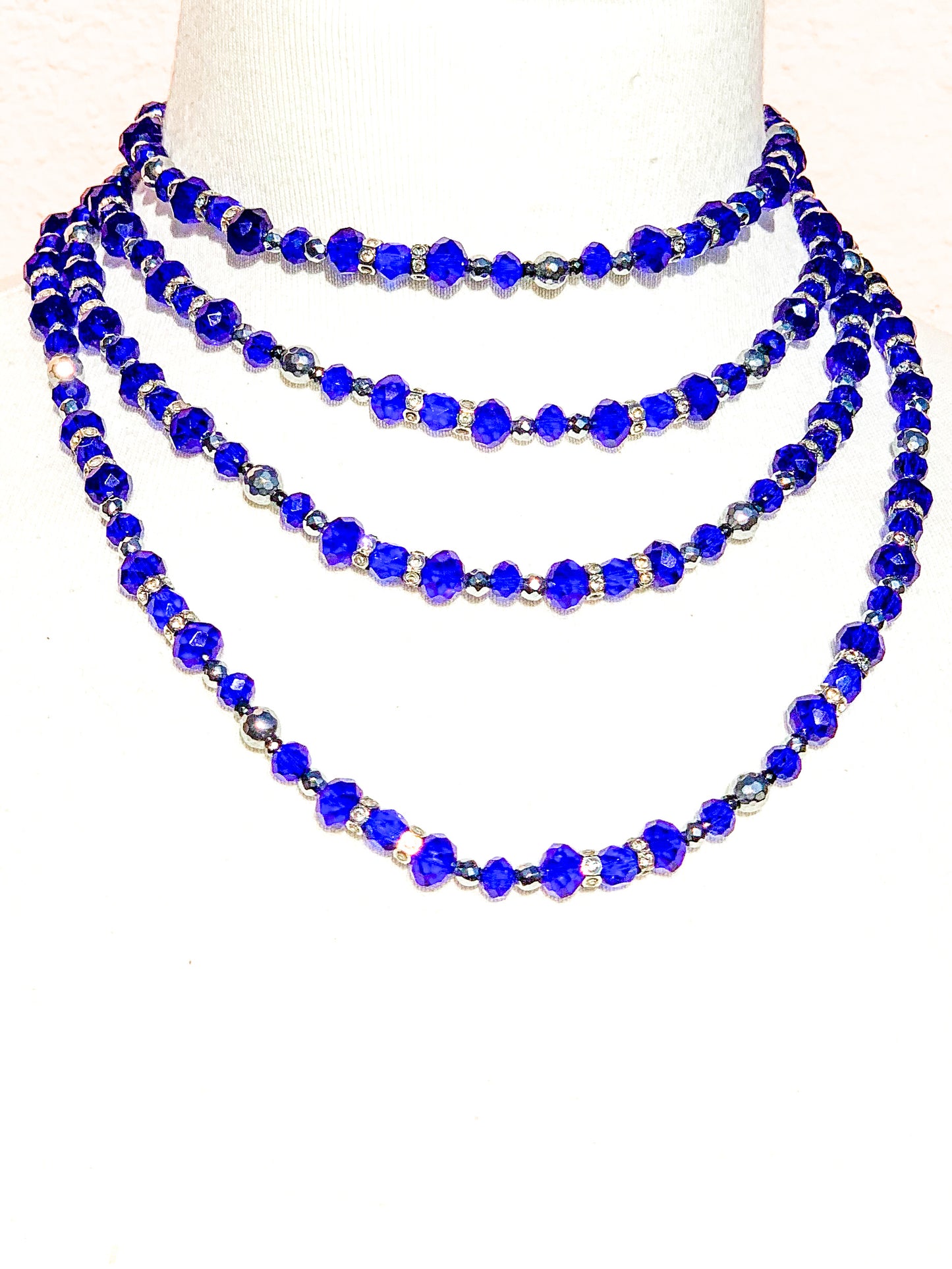 Princess | Dark Blue Sapphire Necklace (Extra Long)