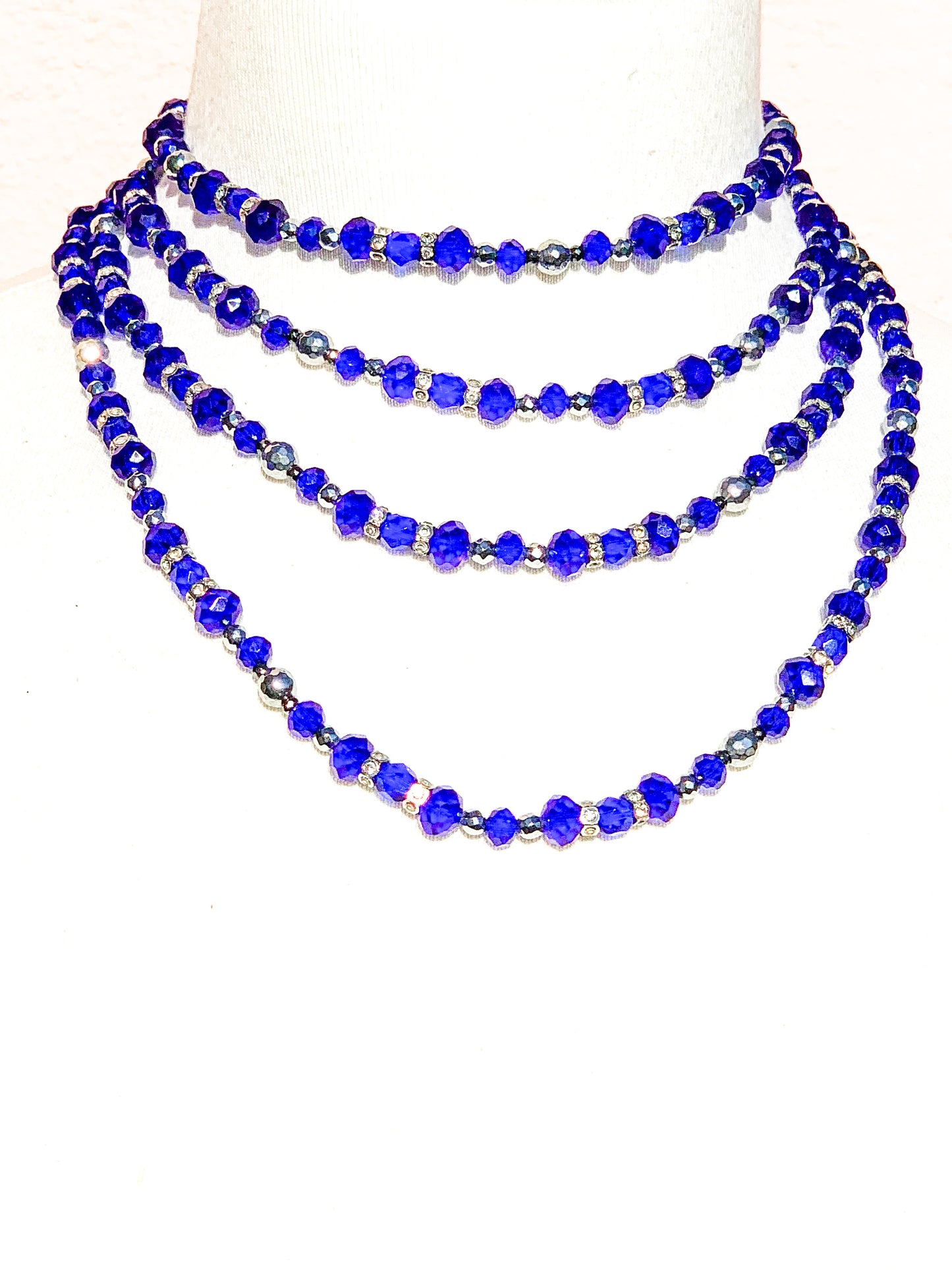 Princess | Dark Blue Sapphire Necklace (Extra Long)