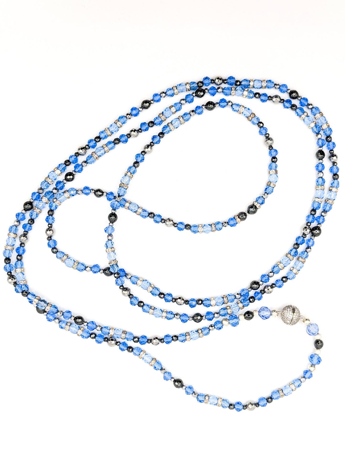 Princess | Cornflower Blue Sapphire Necklace (Extra Long)