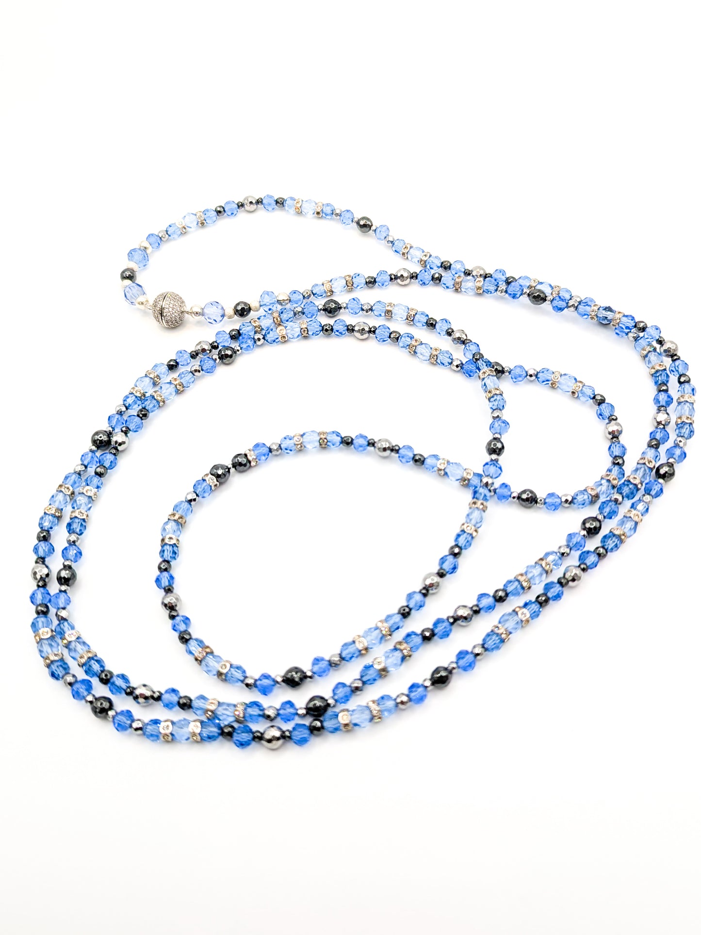 Princess | Cornflower Blue Sapphire Necklace (Extra Long)