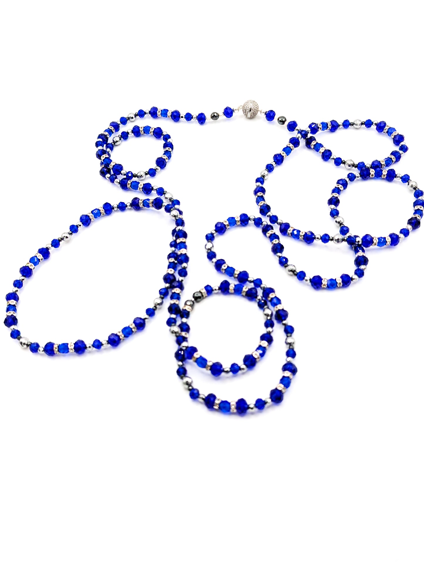 Princess | Dark Blue Sapphire Necklace (Extra Long)