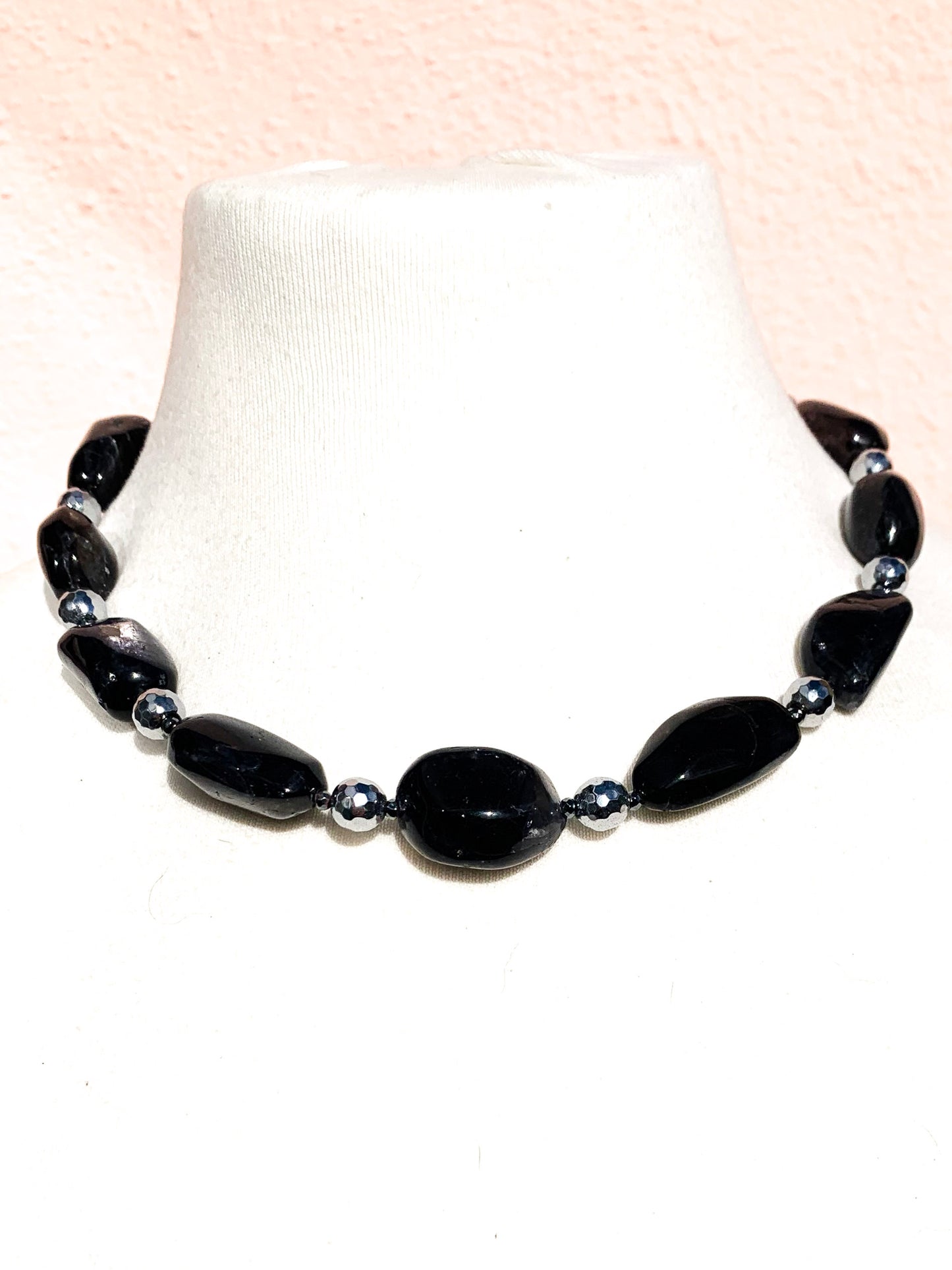HAUTE : Iolite, Hematite,Goldstone Necklace / H32
