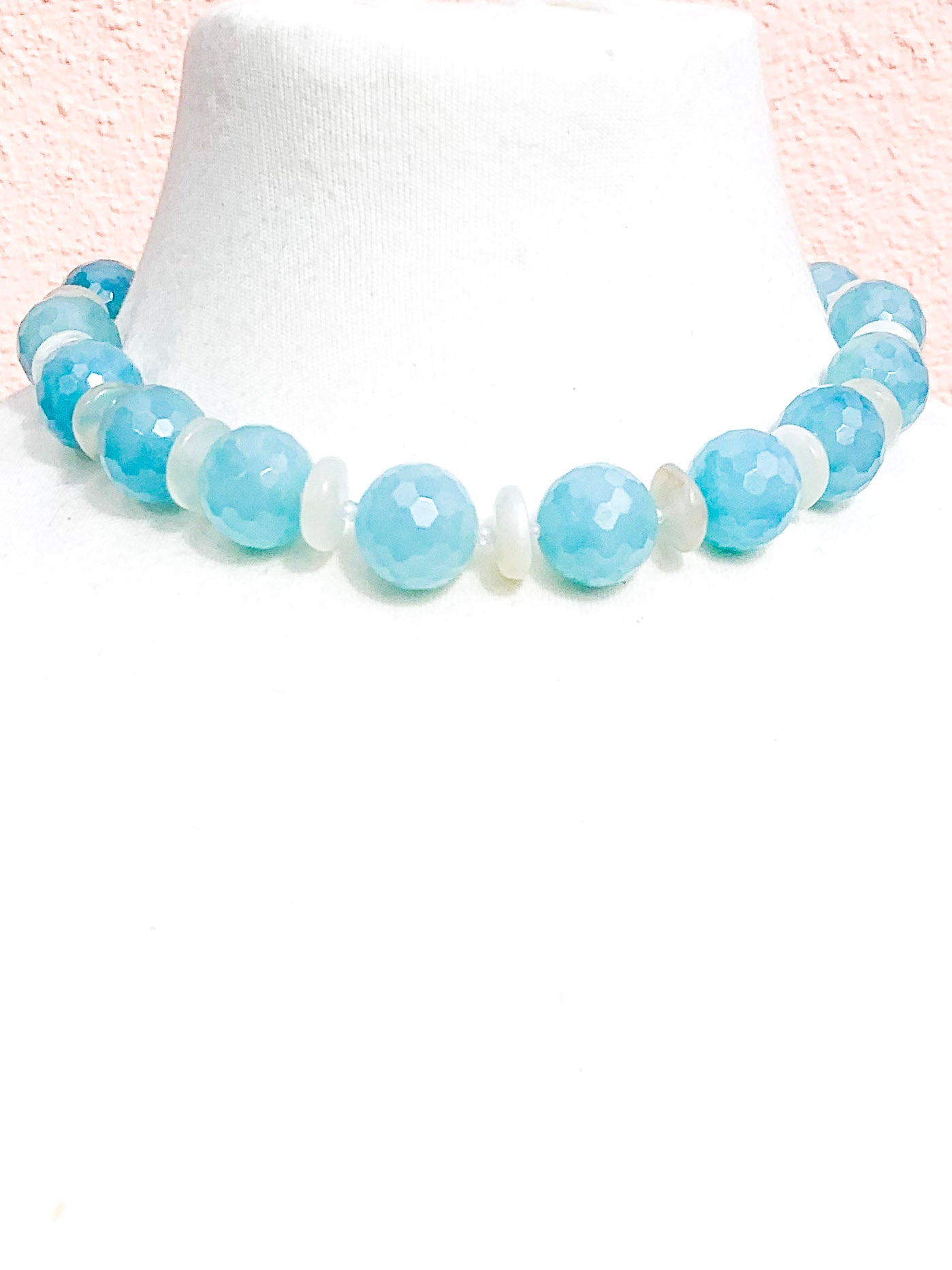 HAUTE : Moonstone, Quartz, Hematite & CZ Necklace / H42