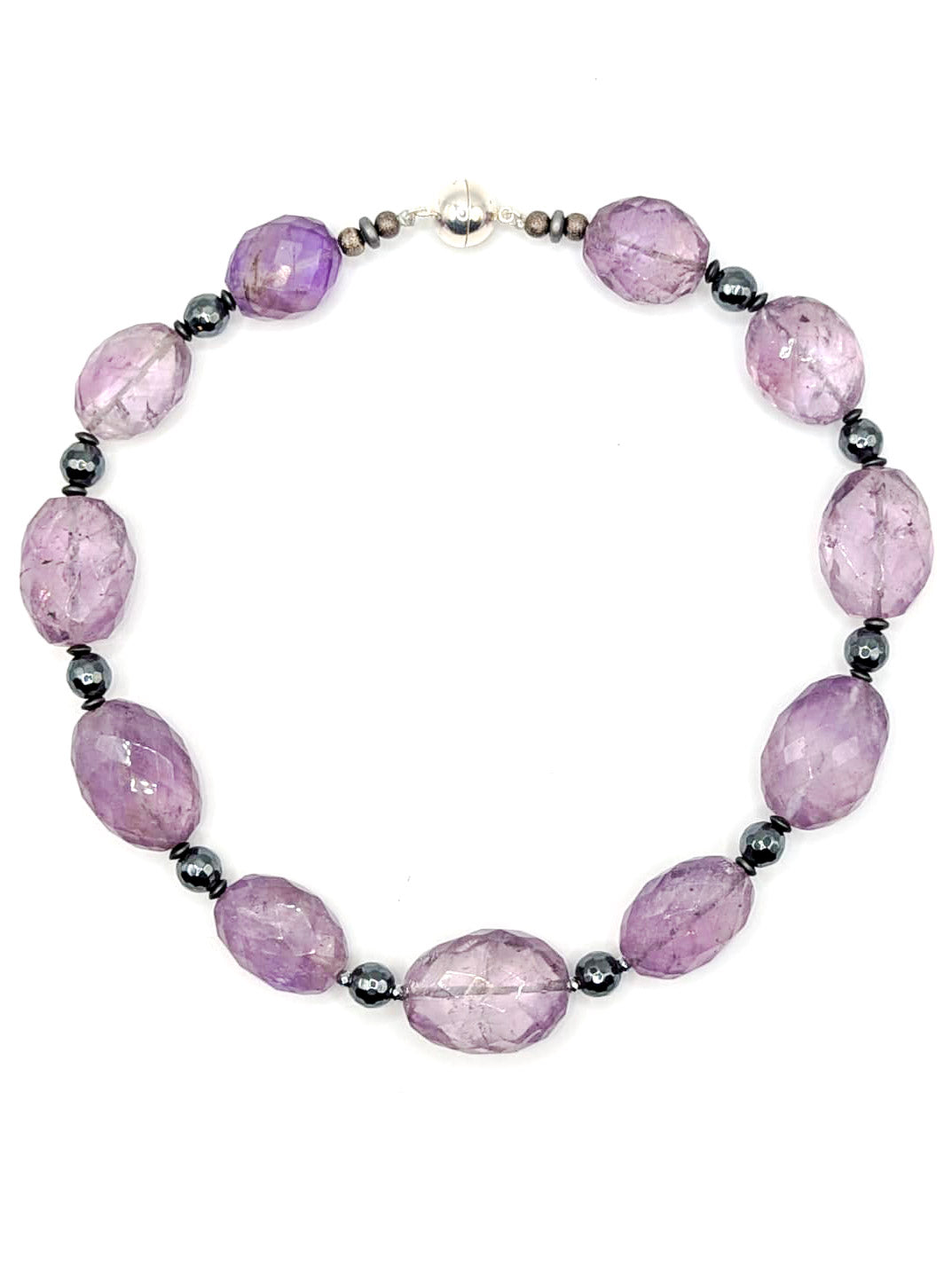 HAUTE : Amethyst & Hematite Necklace / H37