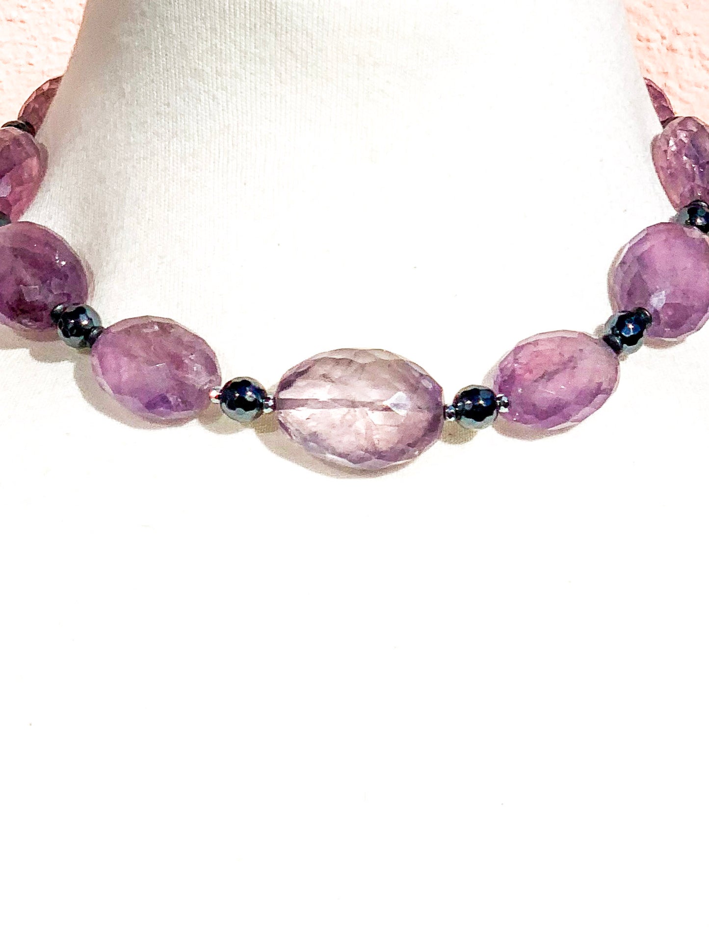 HAUTE : Amethyst & Hematite Necklace / H37