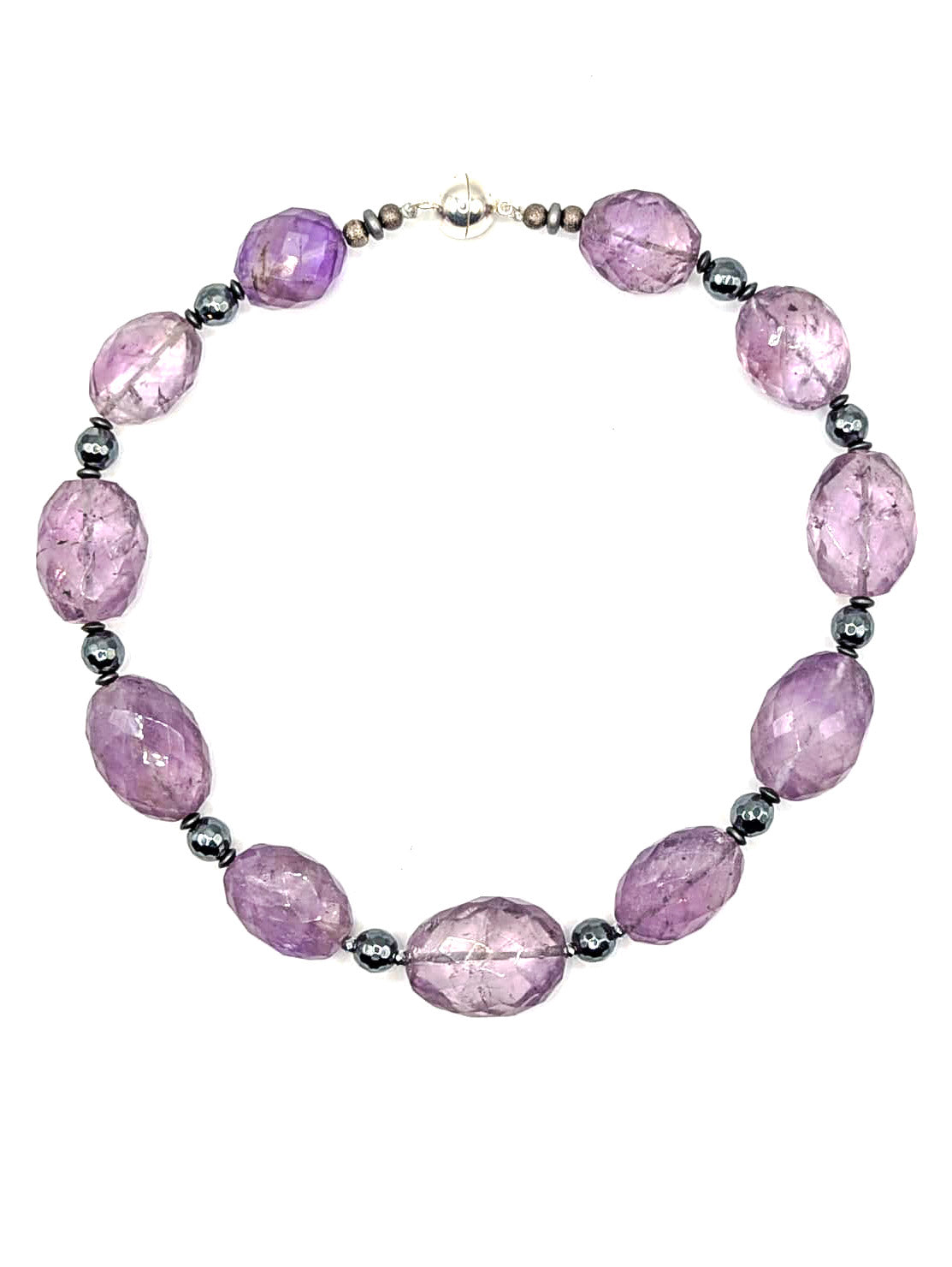 HAUTE : Amethyst & Hematite Necklace / H37