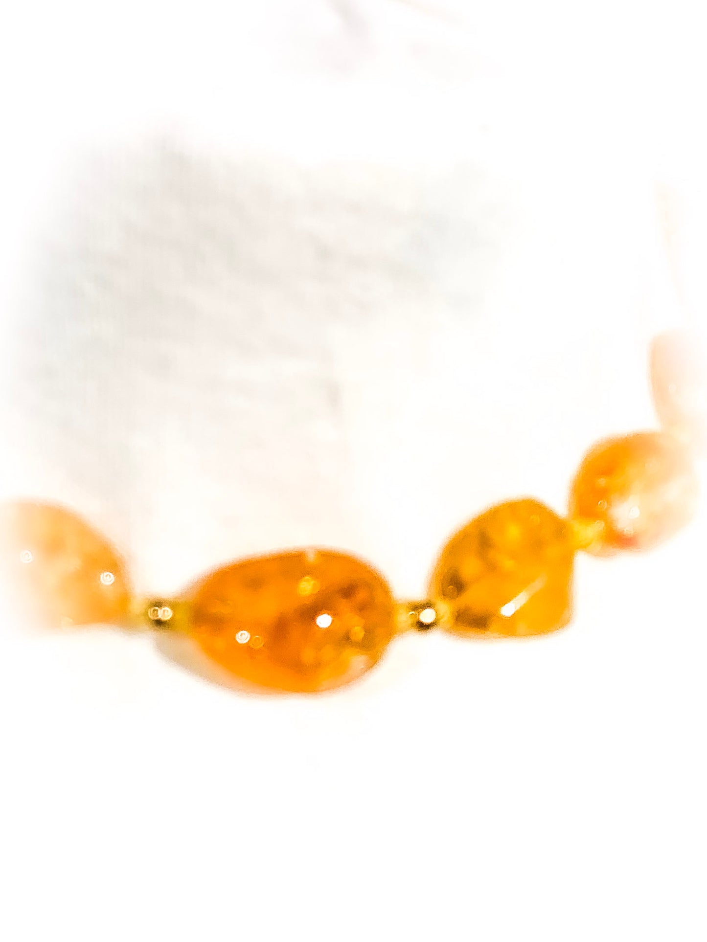 HAUTE : Citrine, Cubic Zirconia and Solid Gold Necklace /H1