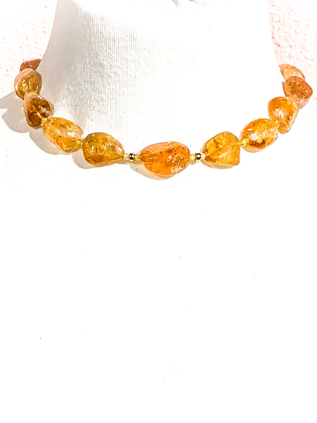 HAUTE : Citrine, Cubic Zirconia and Solid Gold Necklace /H1