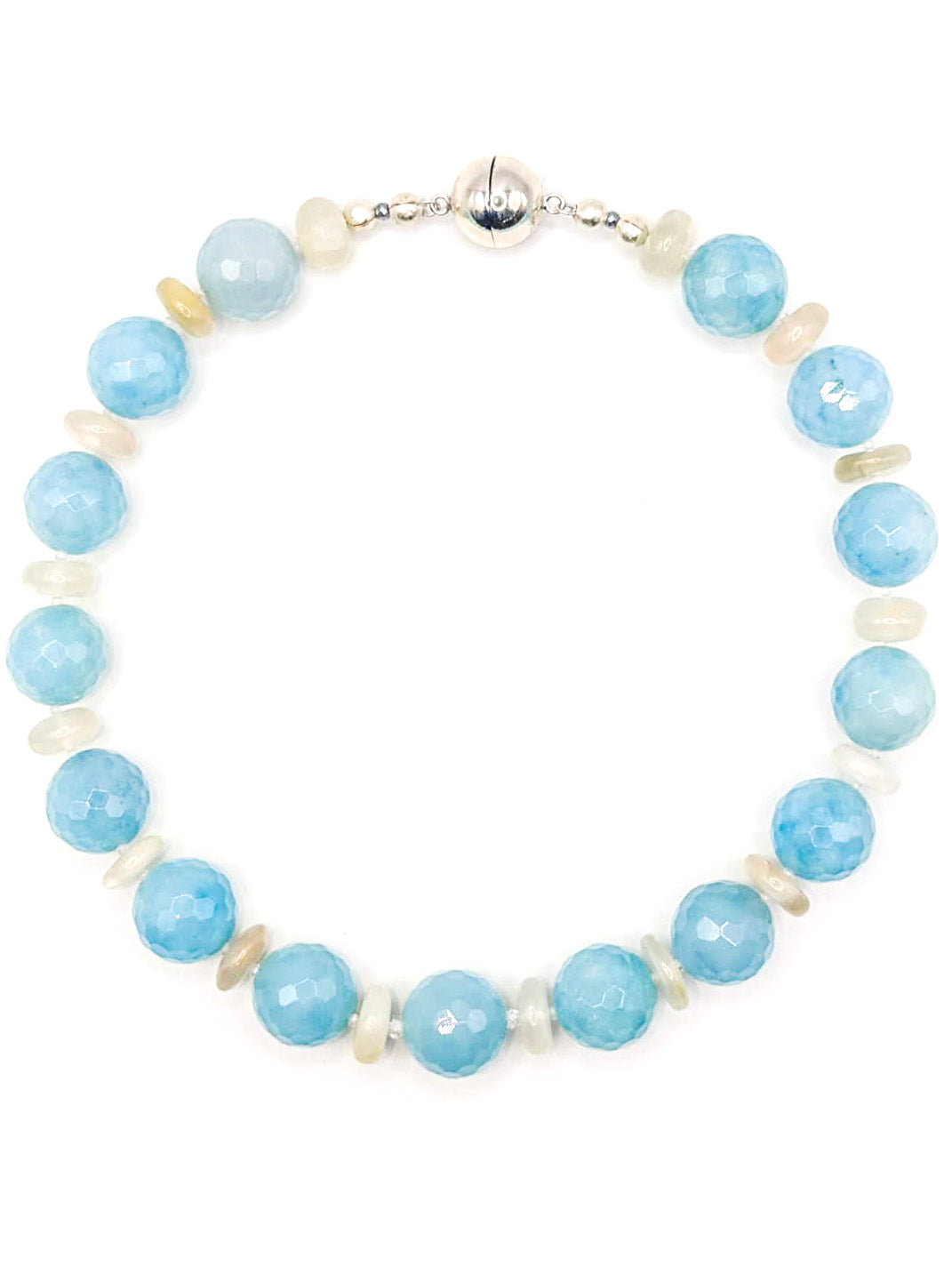 HAUTE : Moonstone, Quartz, Hematite & CZ Necklace / H42
